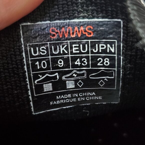 SWIMS Olsen Knit Oxford Shoes Casual Sneakers Lace Up Wingtip Blk Wht Men's 10 - Picture 9 of 9